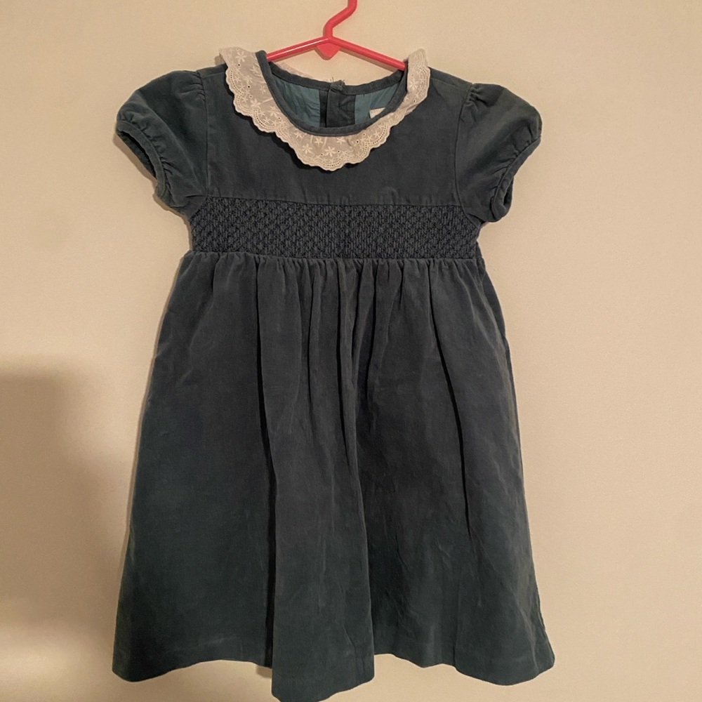 Edgehill Collection Navy Dress with White Lace Collar